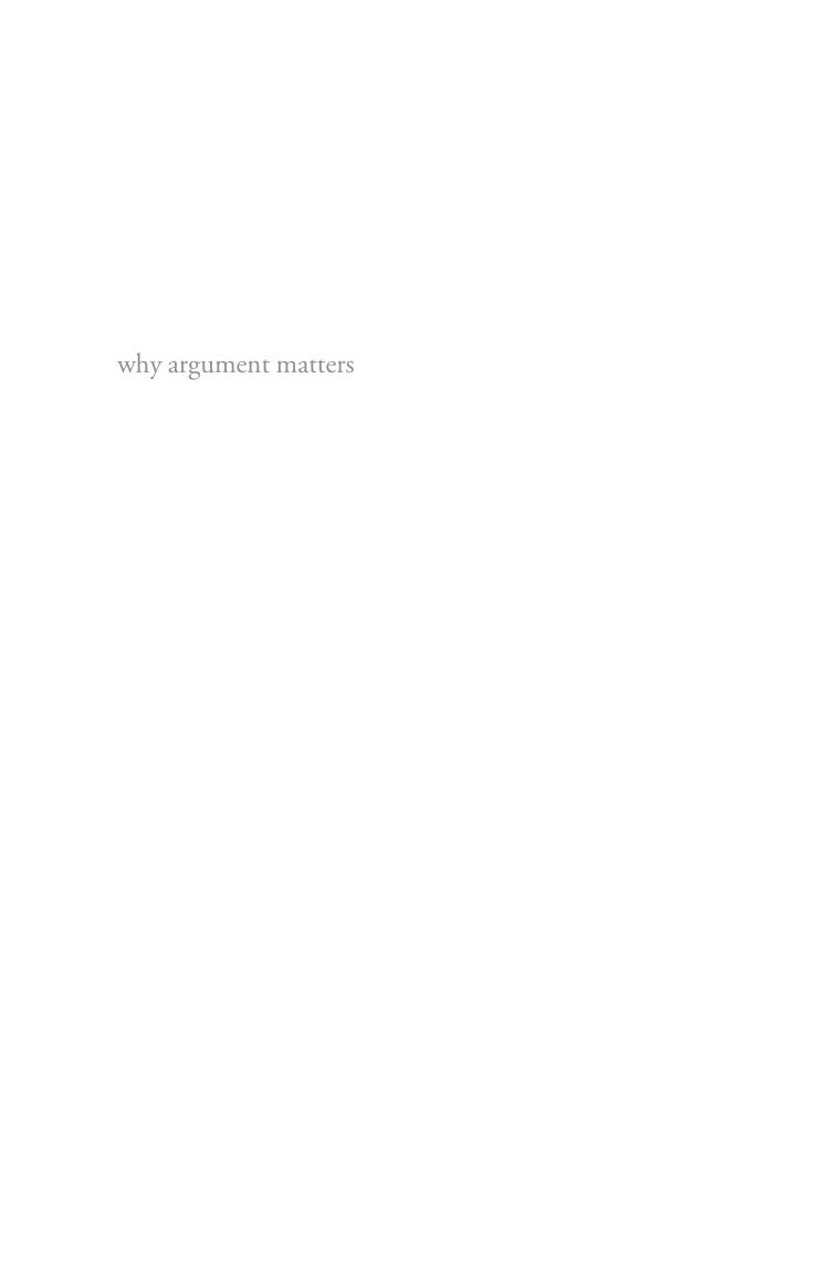 Why Argument Matters by Lee Siegel