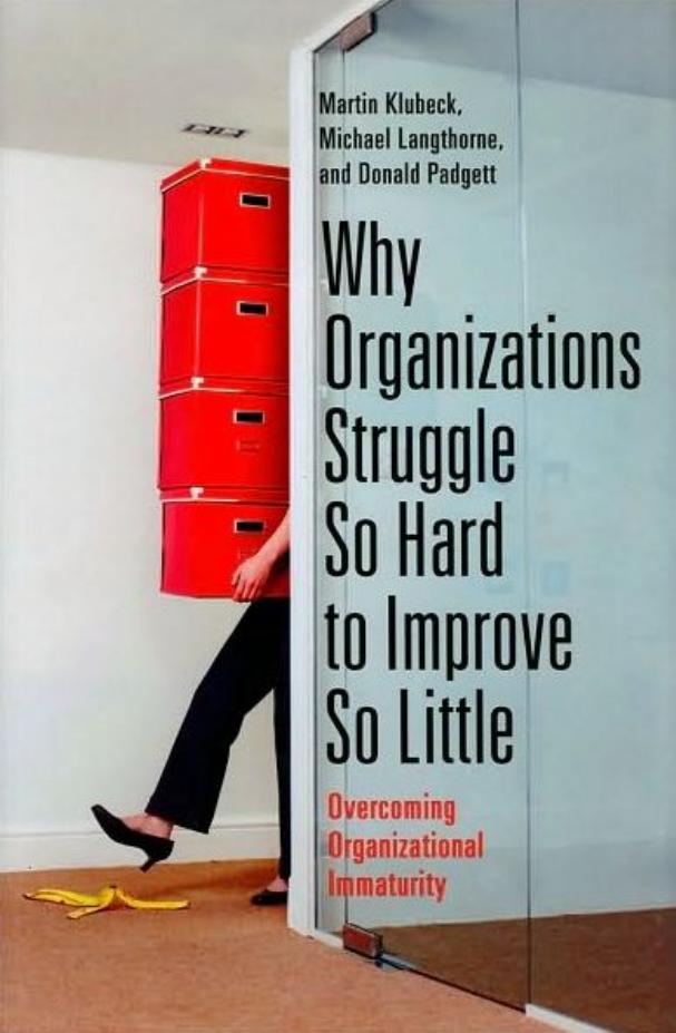 Why organizations struggle so hard to improve so little : overcoming organizational immaturity by Martin Klubeck; Michael Langthorne; Donald Padgett