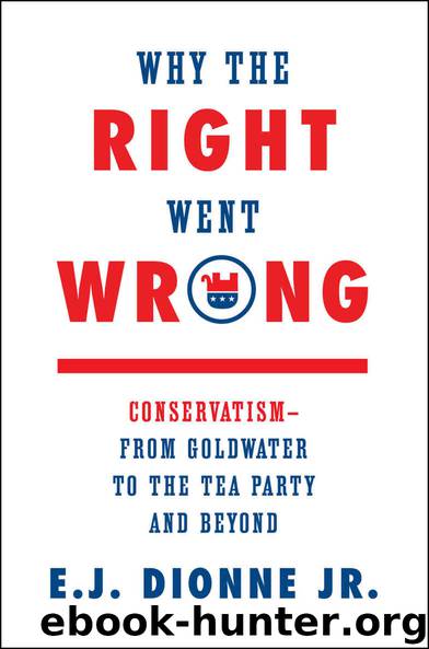 Why the Right Went Wrong: Conservatism—From Goldwater to the Tea Party and Beyond by E.J. Dionne