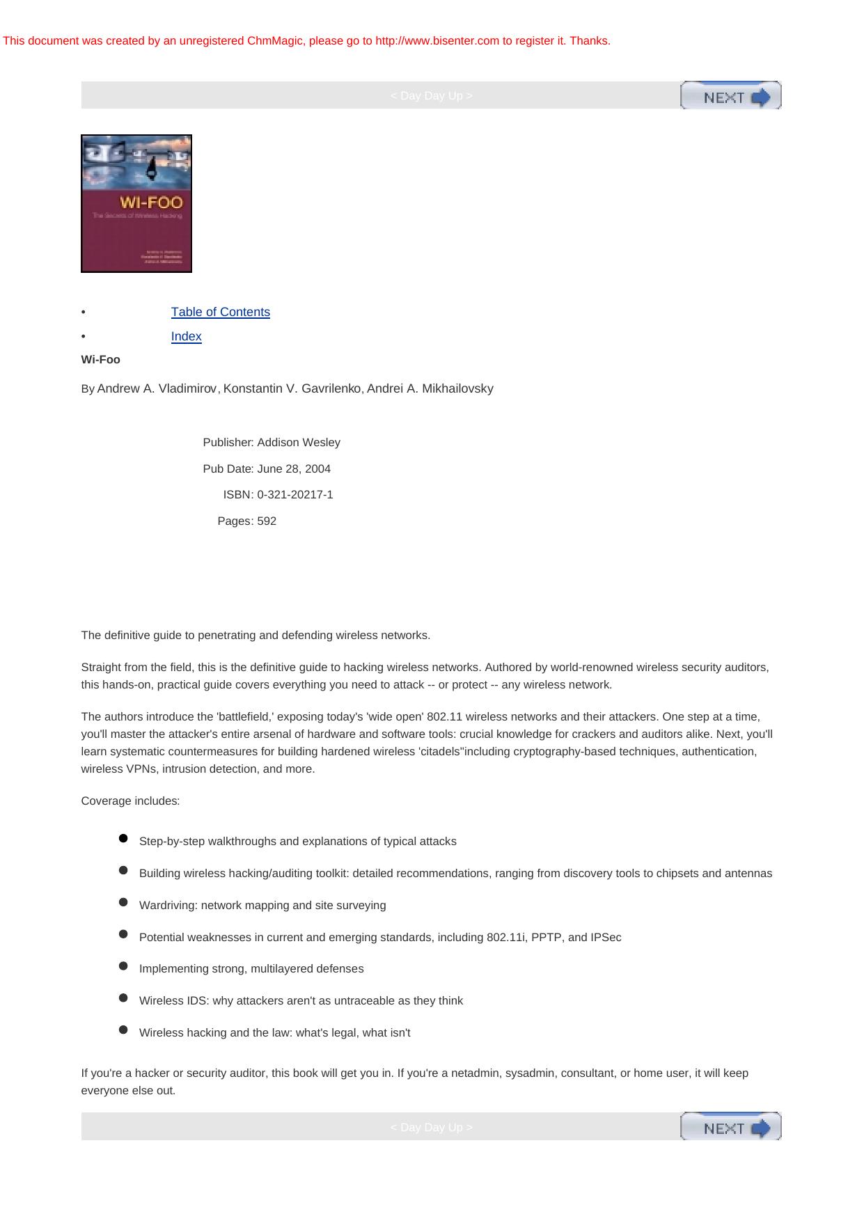 Wi-Foo: The Secrets of Wireless Hacking by Andrew Vladimirov Konstantin V. Gavrilenko Andrei A. Mikhailovsky
