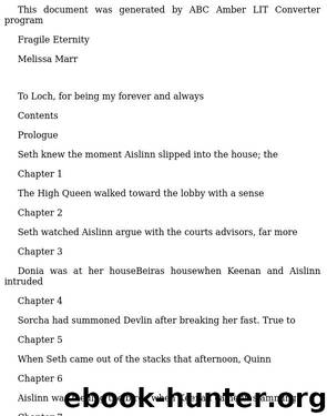 Wicked Lovely 02. Fragile Eternity by Melissa Marr