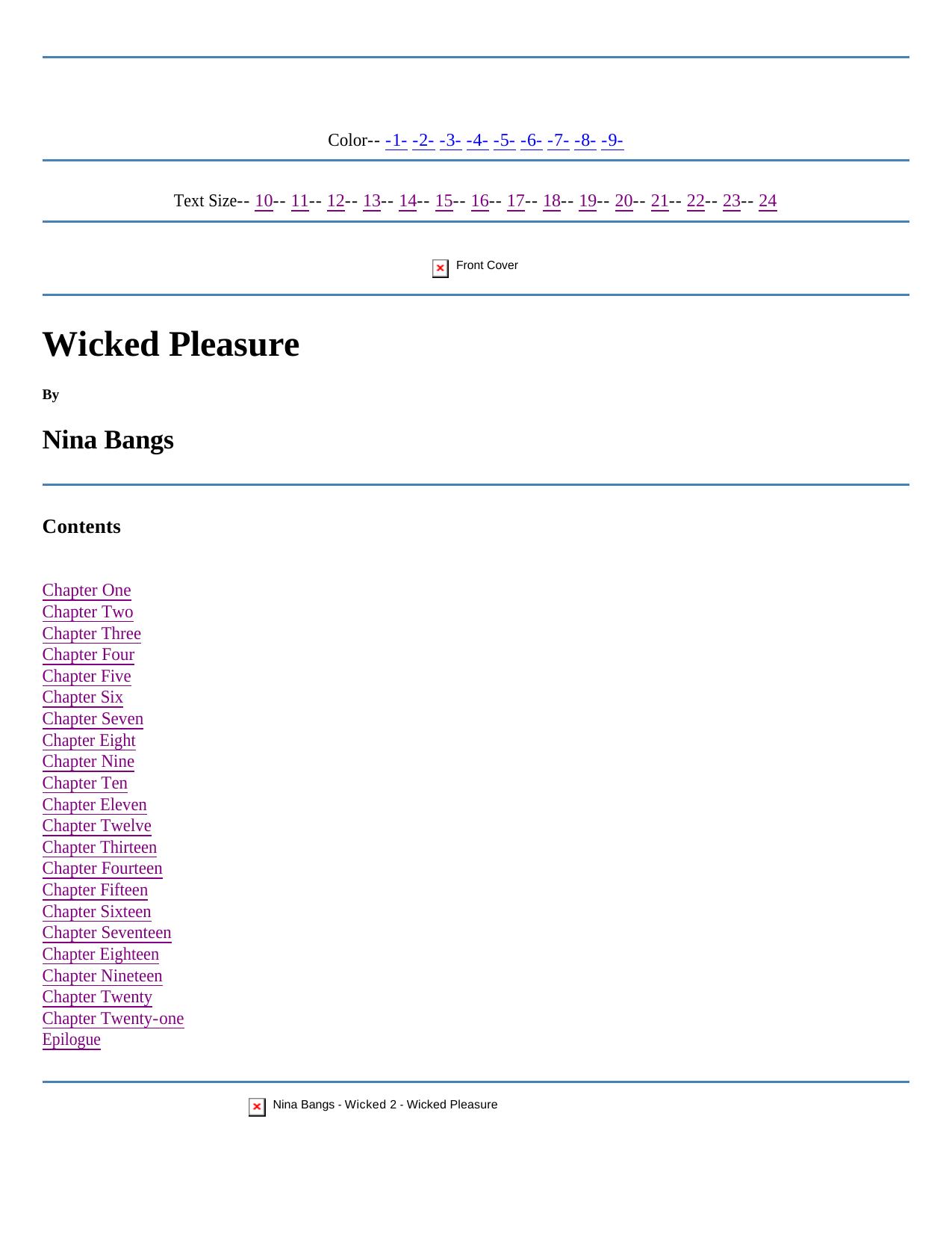 Wicked Pleasure by Bangs Nina