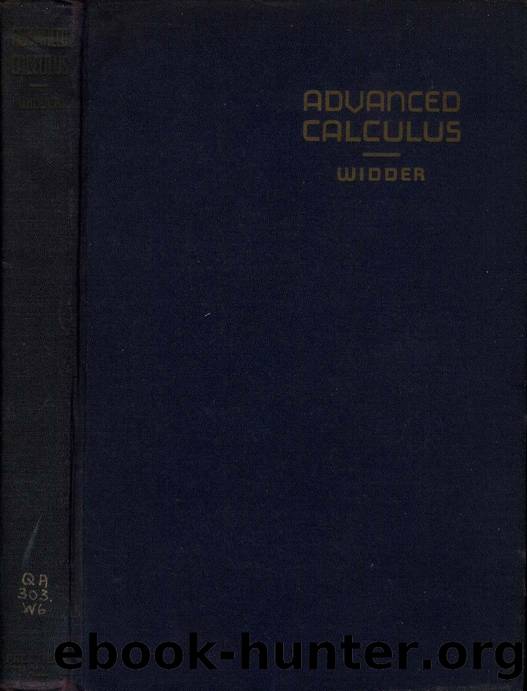 Widder D. V. by Advanced calculus (1947)