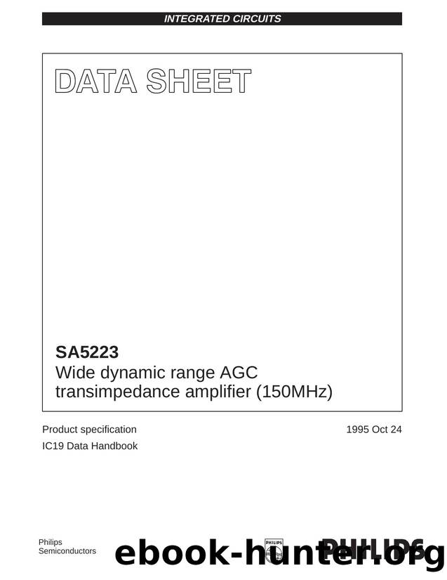 Wide dynamic range AGC transimpedance amplifier (150MHz) by Philips Semiconductors