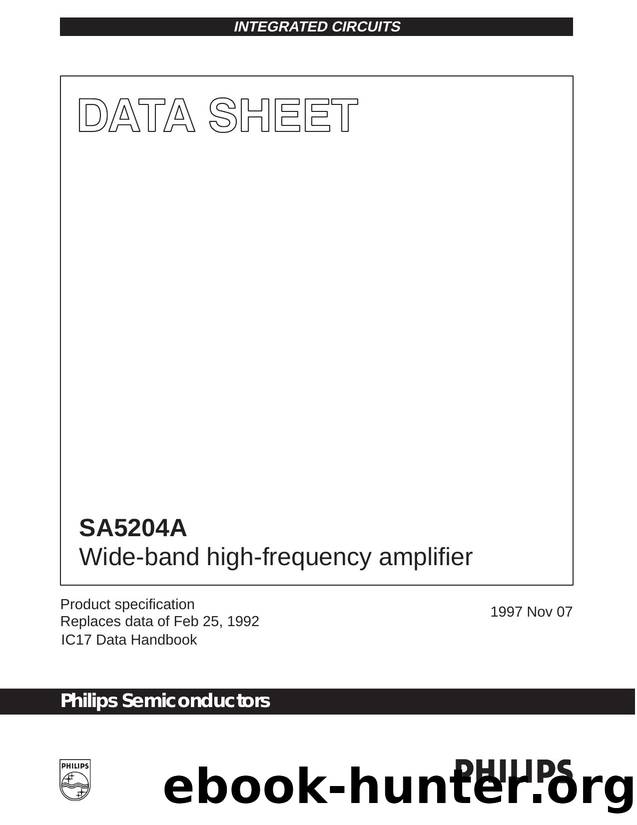 Wide-band high-frequency amplifier by Philips Semiconductors