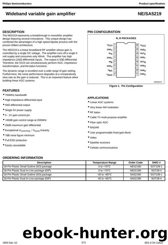 Wideband variable gain amplifier by Philips