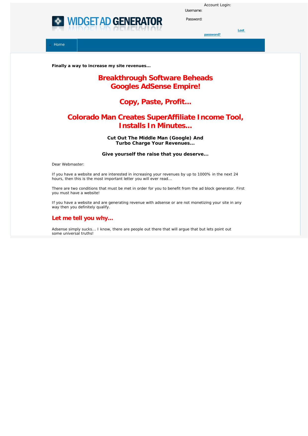 Widget Ad Generator. by Best of Kuszter's Collection