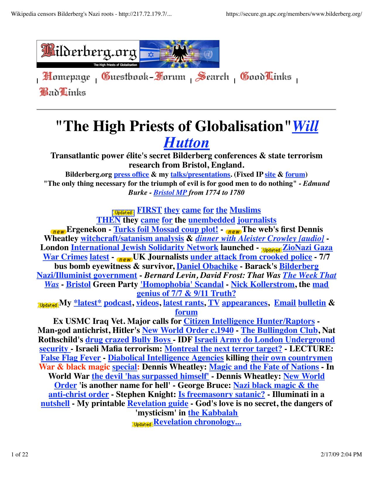 Wikipedia censors Bilderberg's Nazi roots - http___217.72.179.7_bilderberg_ & www.bilderberg-mirror.org.uk - The High Priests of Globalisation - Bilderberg Conferences - secret con by Bilderberg.org