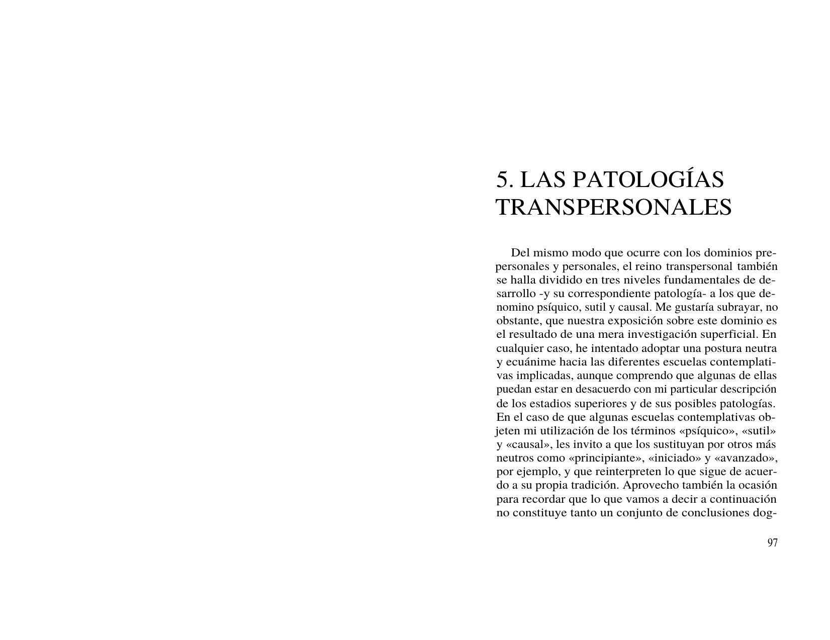 Wilber, Ken - PsicologÑa integral (Transformations of consciousness) by pсginas 97 a 107