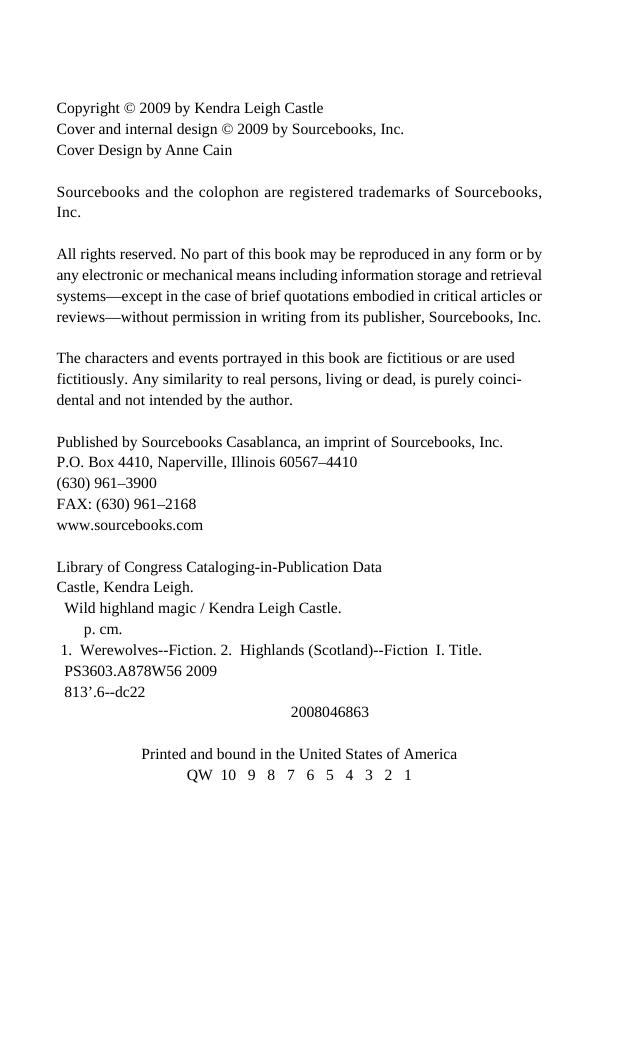 Wild Highland Magic by Kendra Leigh Castle