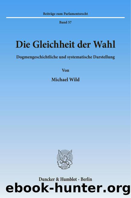 Wild by Die Gleichheit der Wahl (9783428504213)