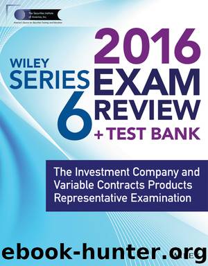 Wiley FINRA Series 6 Exam Review 2017 by Wiley
