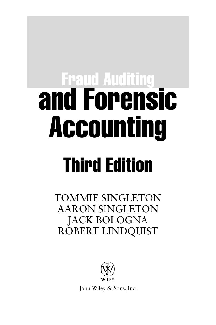 Wiley Fraud Auditing and Forensic Accounting by Unknown