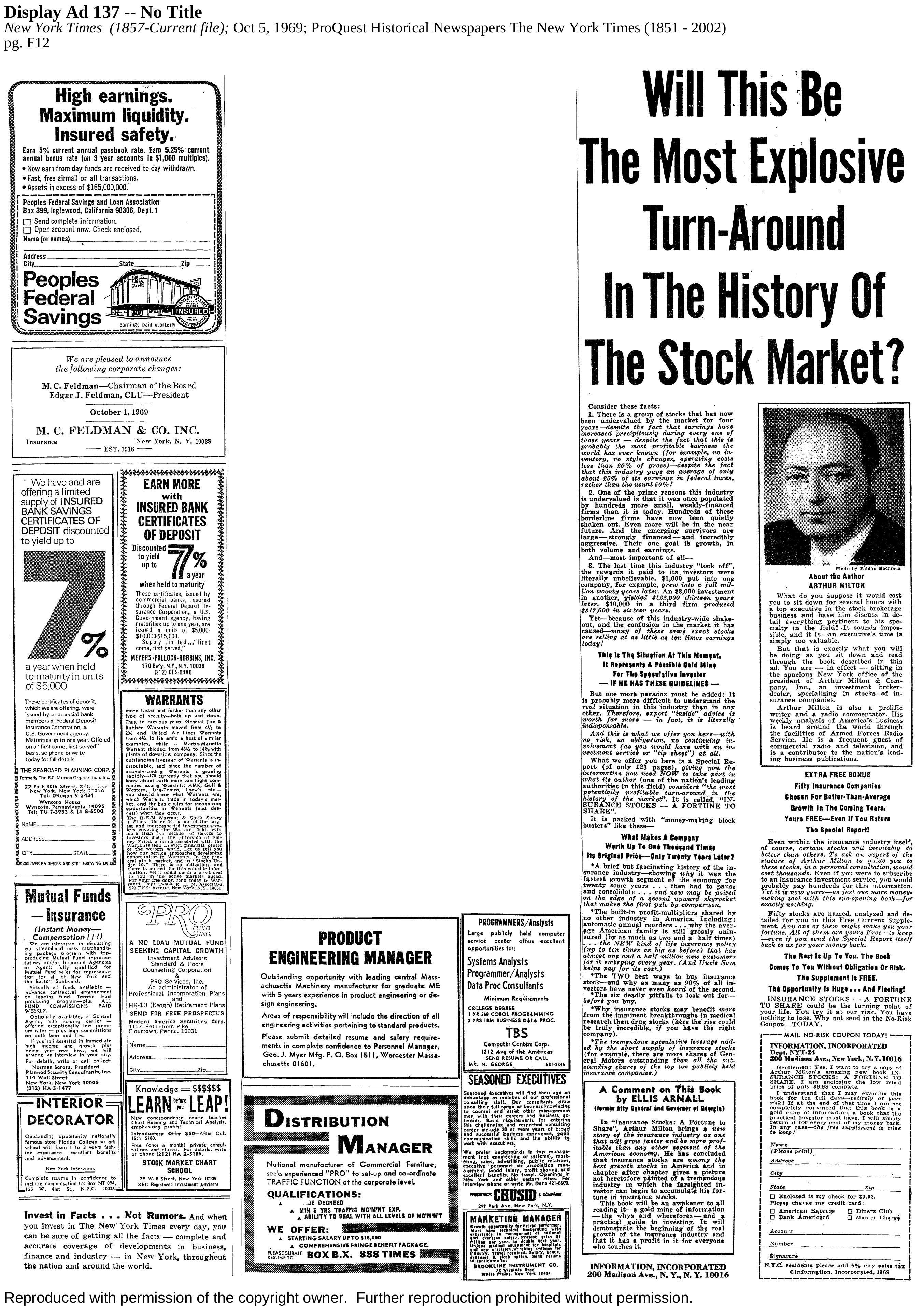 Will This Be The Most Explosive Turn Around In The History of The Stock Market by Unknown