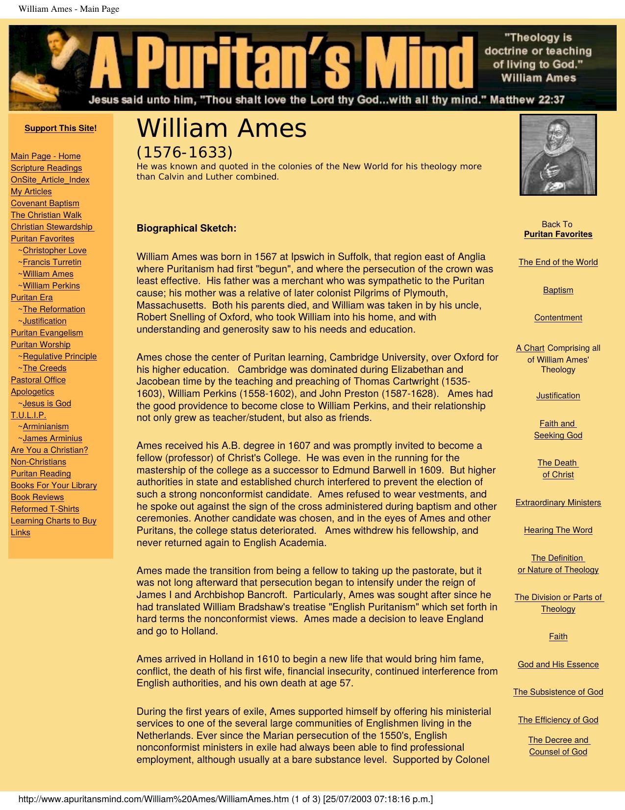 William Ames Biography & Works by William AMes