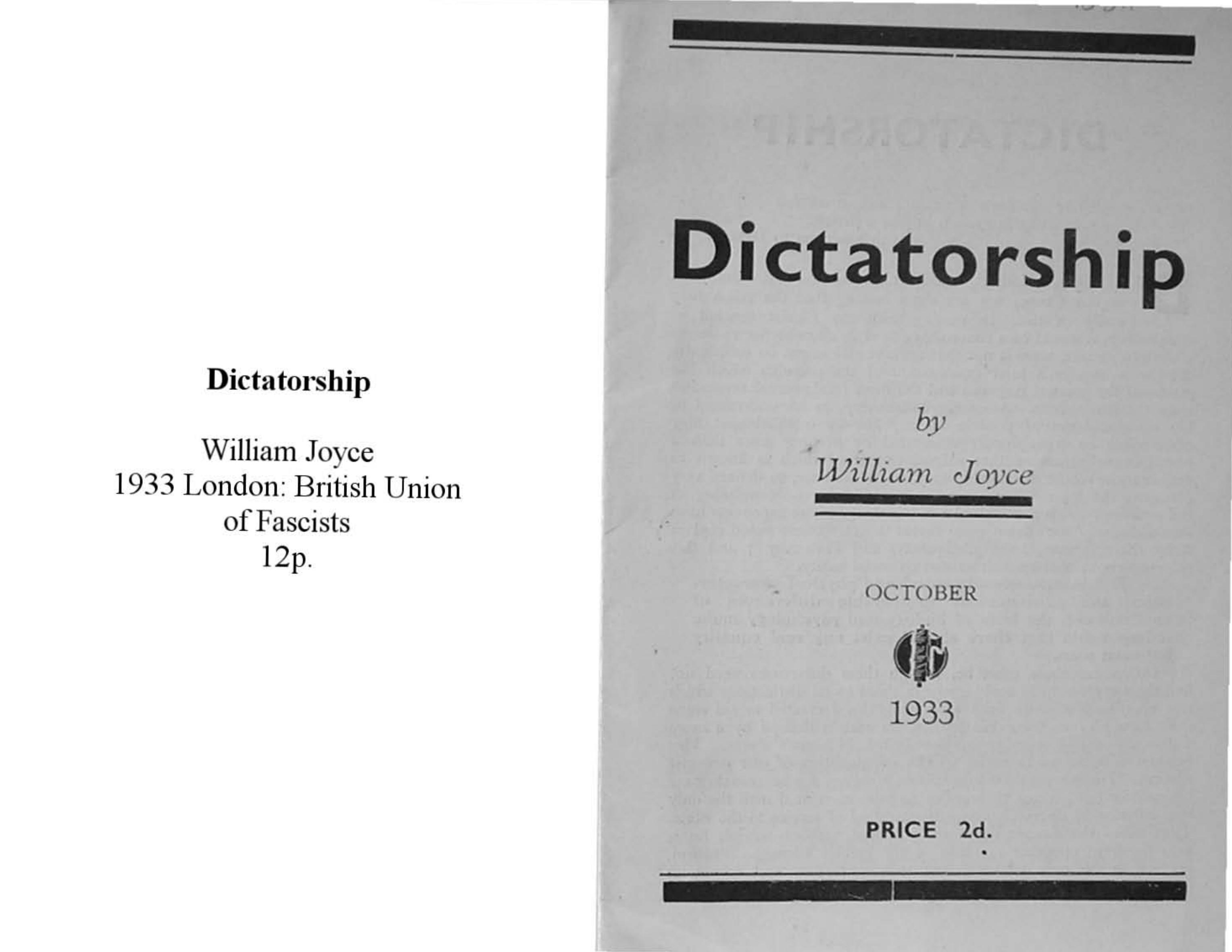 William Joyce by Dictatorship