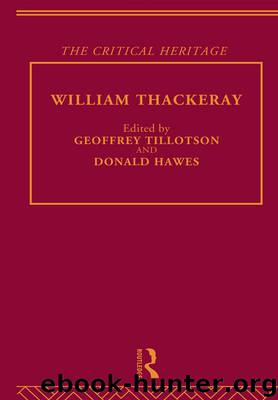 William Thackeray by Hawes Professor Donald; Hawes Donald; Tillotson Geoffrey