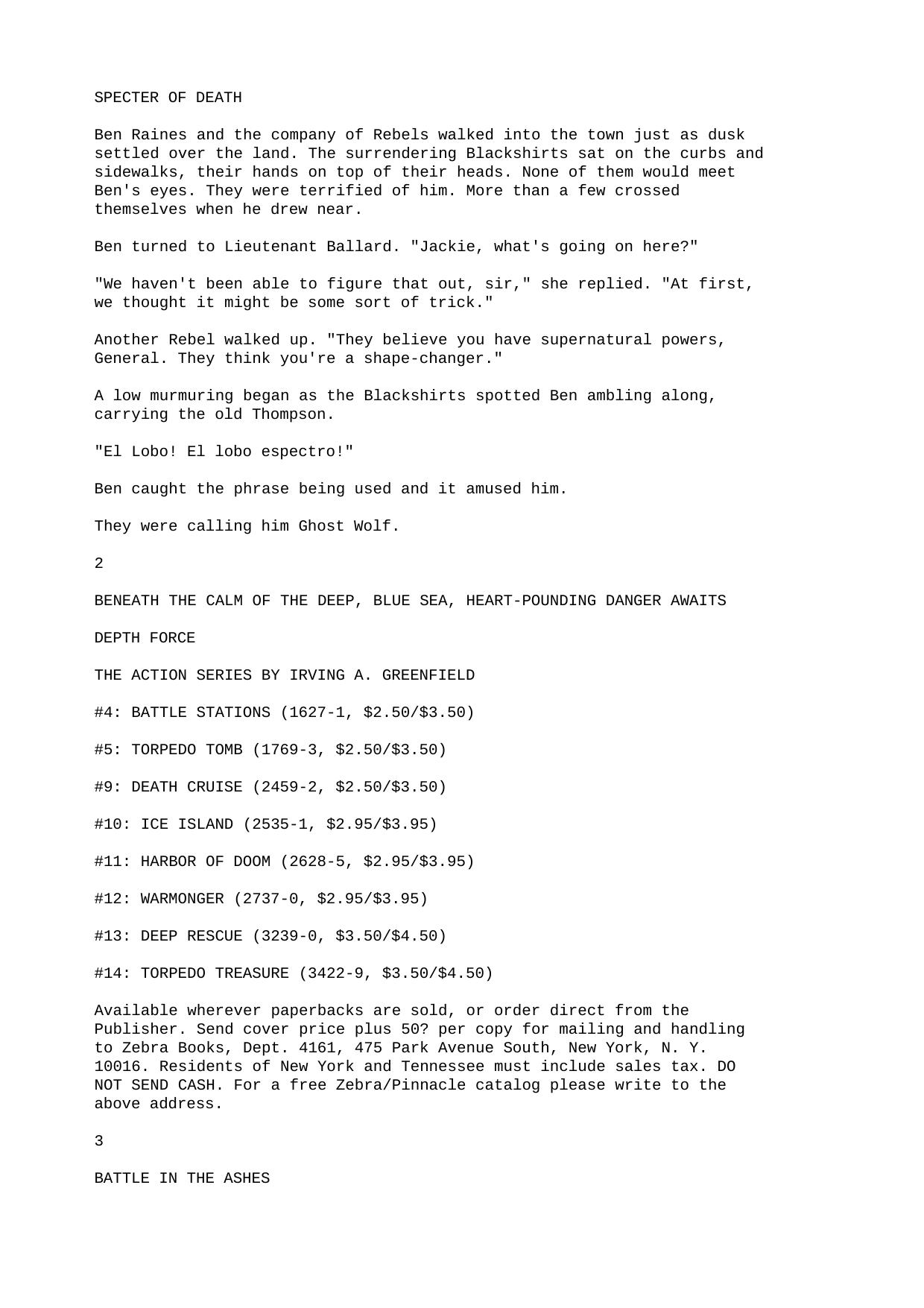 William W Johnstone Ashes 17 Battle In The Ashes Txt by Unknown