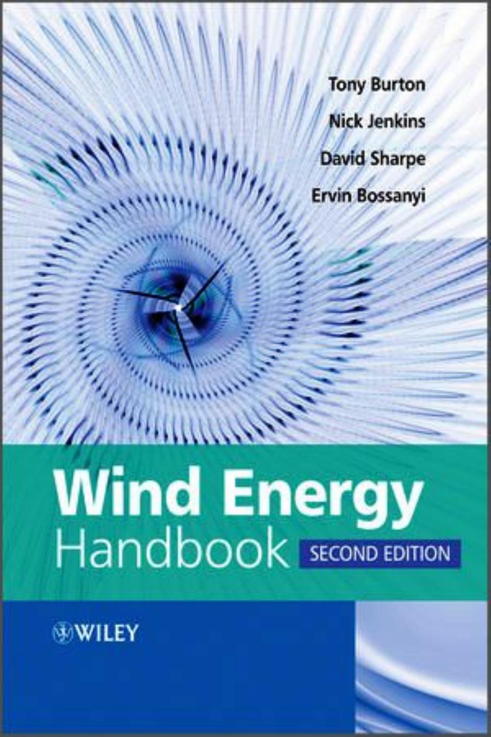 Wind Energy Handbook by Tony Burton Nick Jenkins David Sharpe Ervin Bossanyi