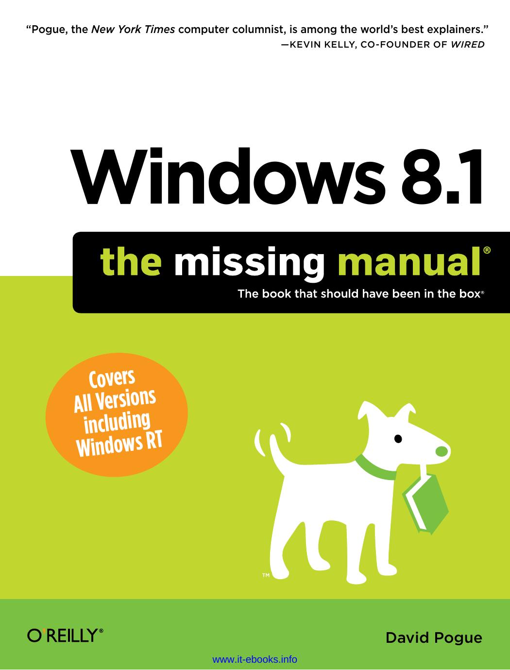 Windows 8.1: The Missing Manual by David Pogue