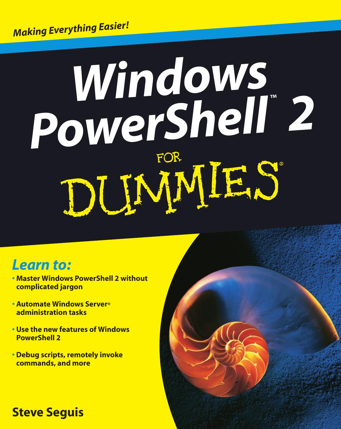 Windows PowerShell 2 for Dummies (ISBN by 0470371986)