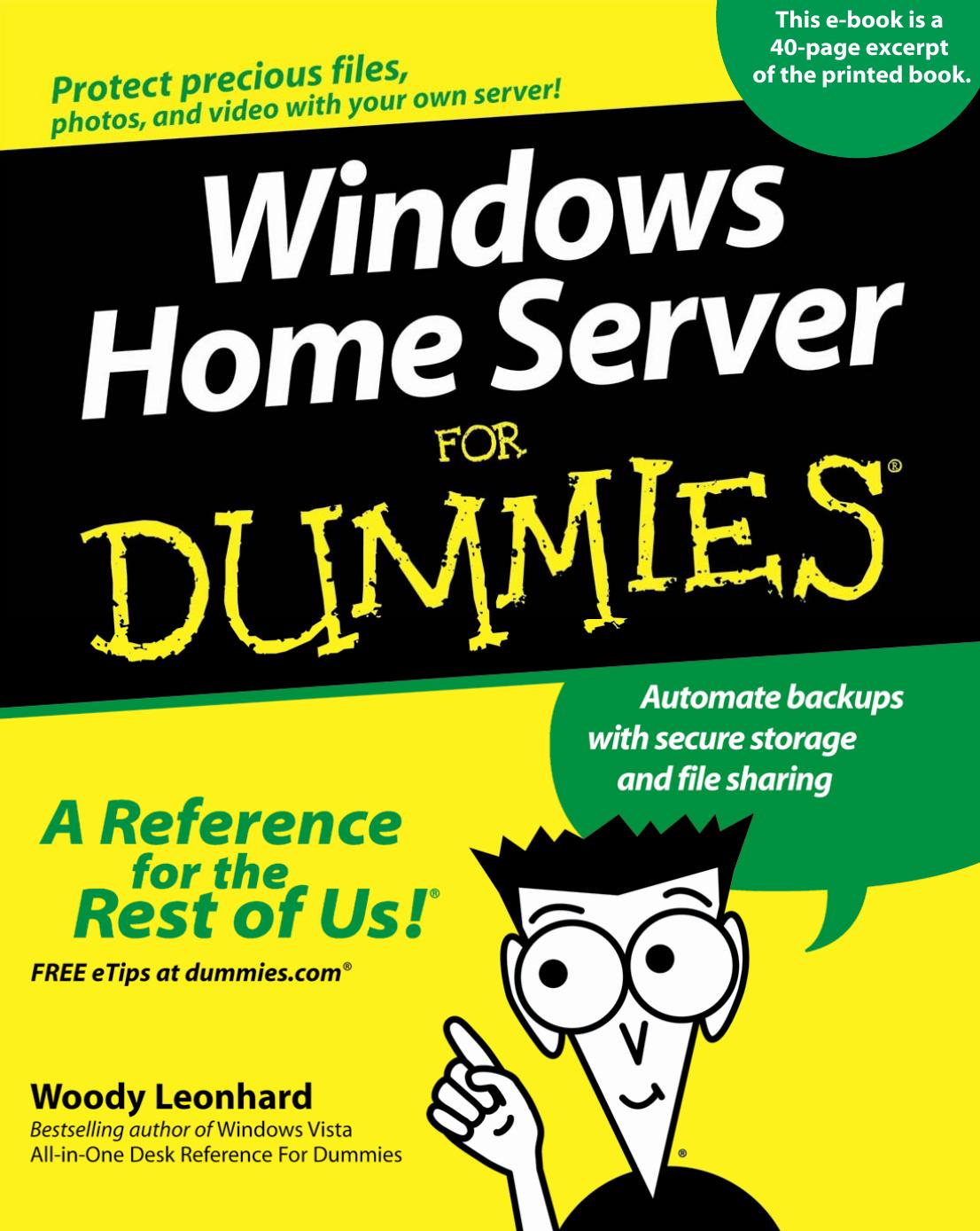 Windows home server for dummies by Woody Leonhard