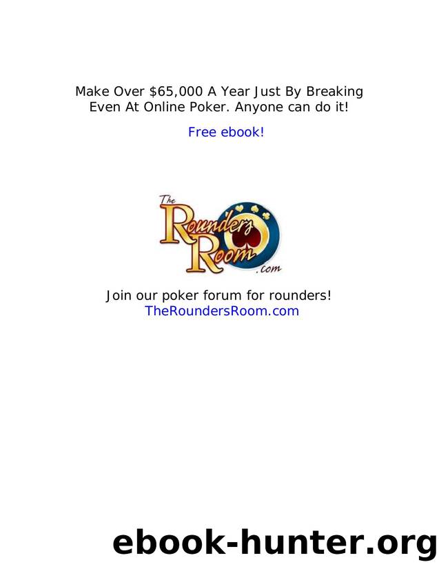 Winning Consistently at Online Poker by SEAN