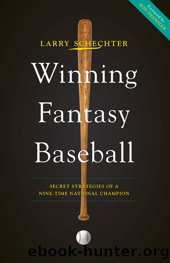 Winning Fantasy Baseball by Larry Schechter