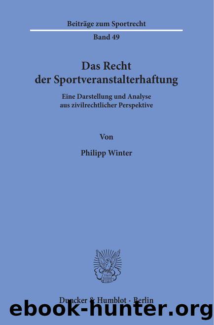 Winter by Beiträge zum Sportrecht (9783428549689)
