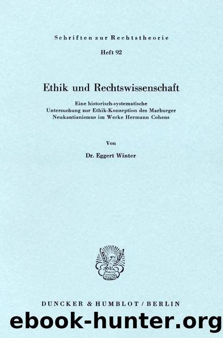 Winter by Ethik und Rechtswissenschaft (9783428446247)