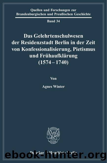 Winter by Quellen und Forschungen zur Brandenburgischen und Preußischen Geschichte (9783428524396)