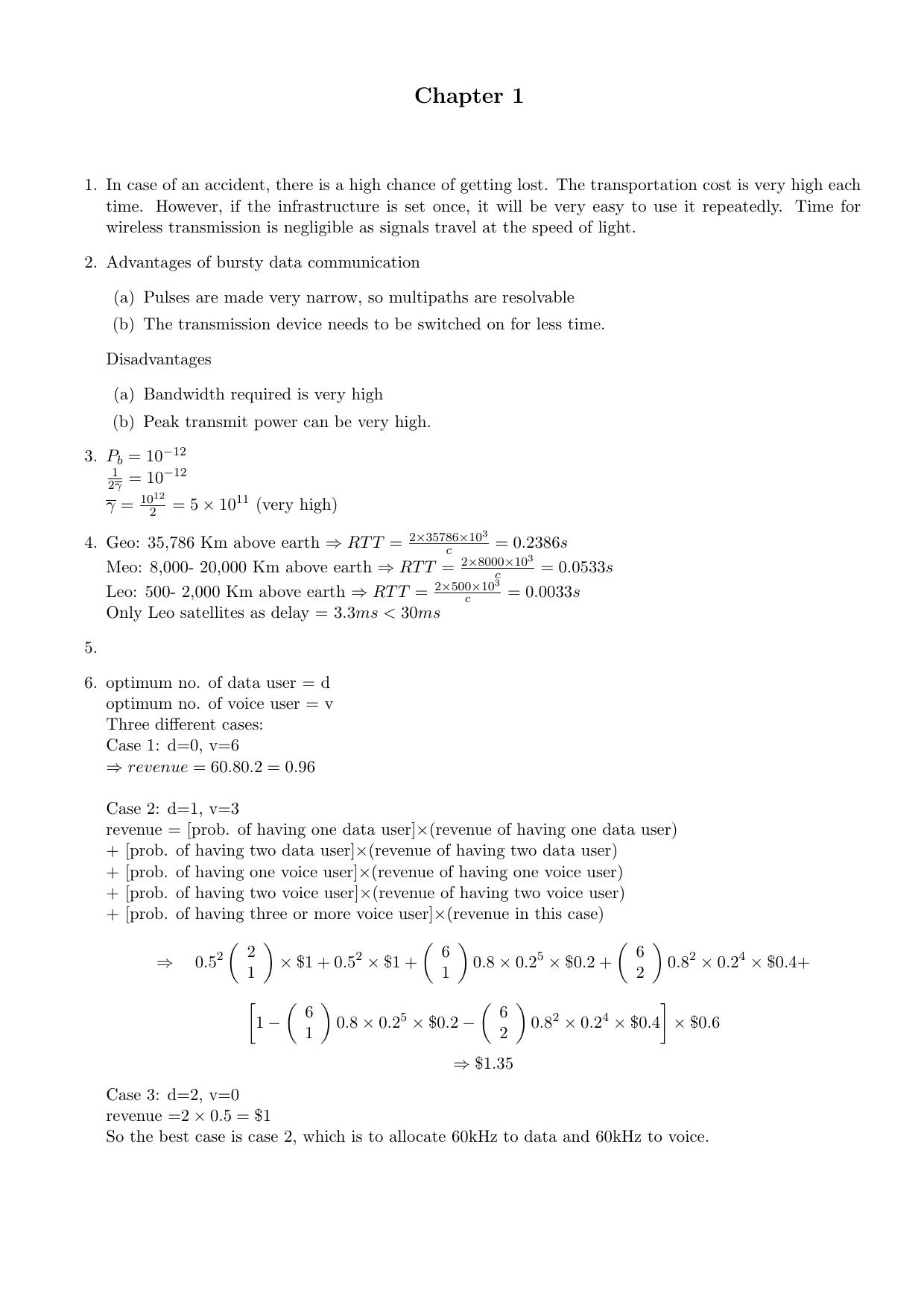 Wireless Communications Solutions Manual by Andrea Goldsmith