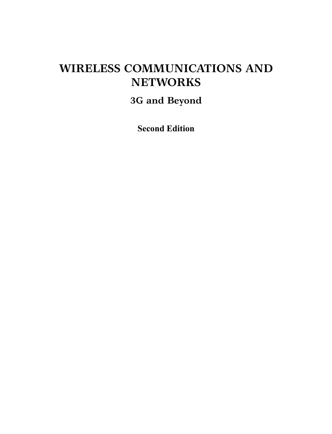 Wireless Communications and Networks: 3G and Beyond by Iti Saha Misra