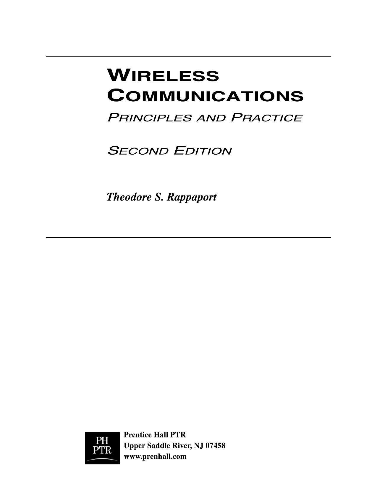 Wireless Communications: Principles and Practice by Theodore S. Rappaport