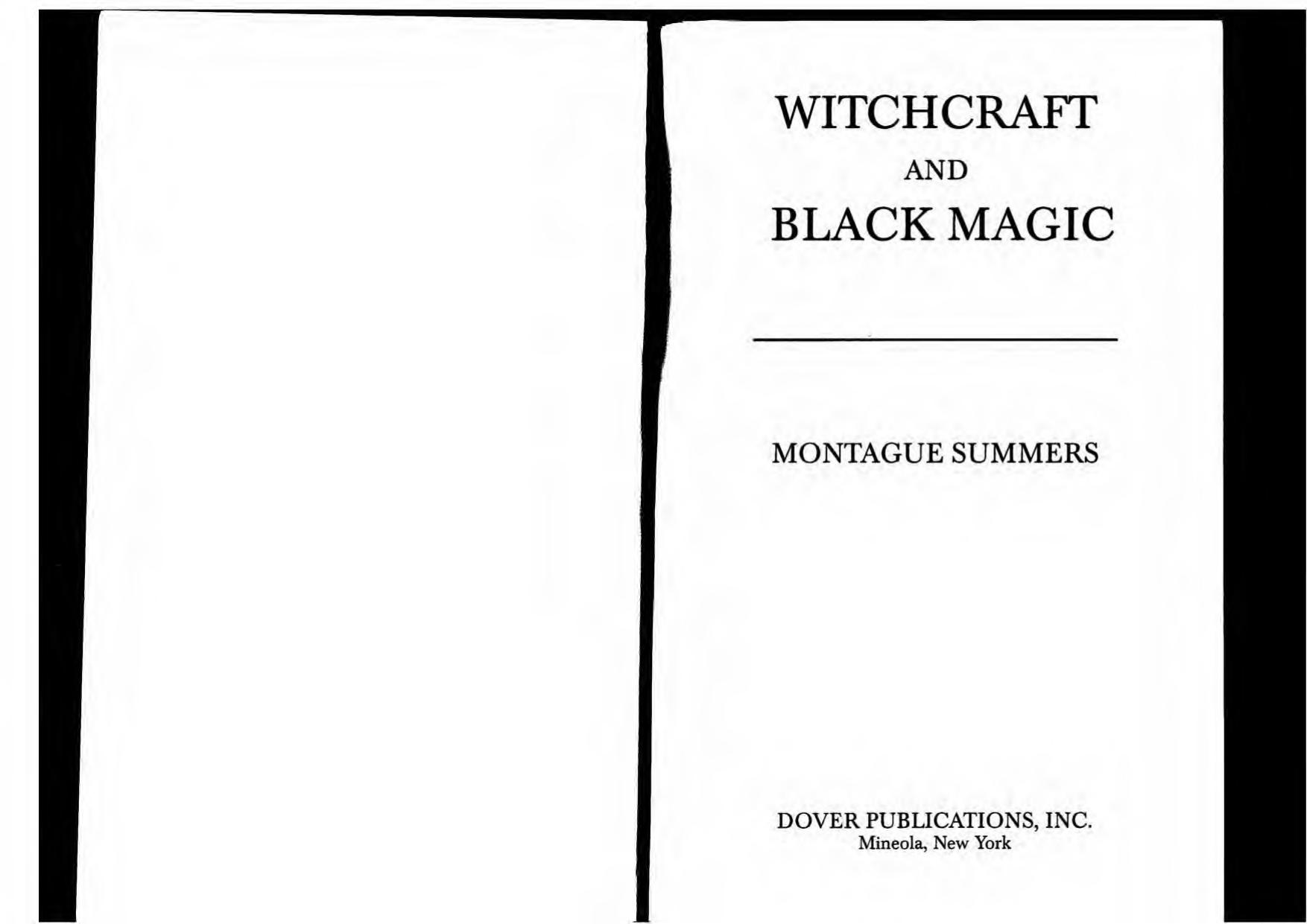 Witchcraft and Black Magic by Montague Summers
