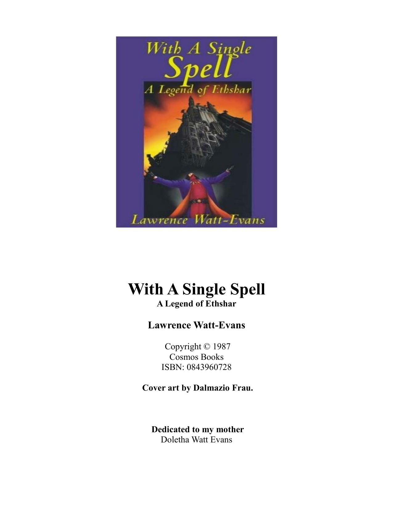 With a Single Spell by Lawrence Watt-Evans