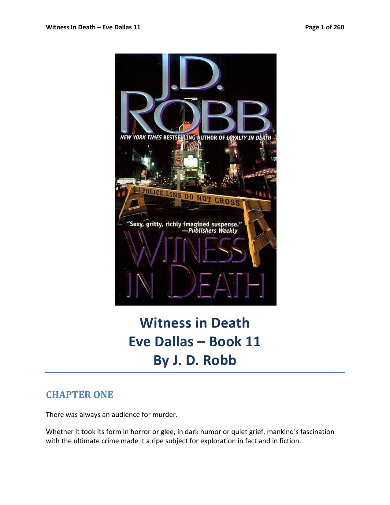 Witness in Death by J.D. Robb