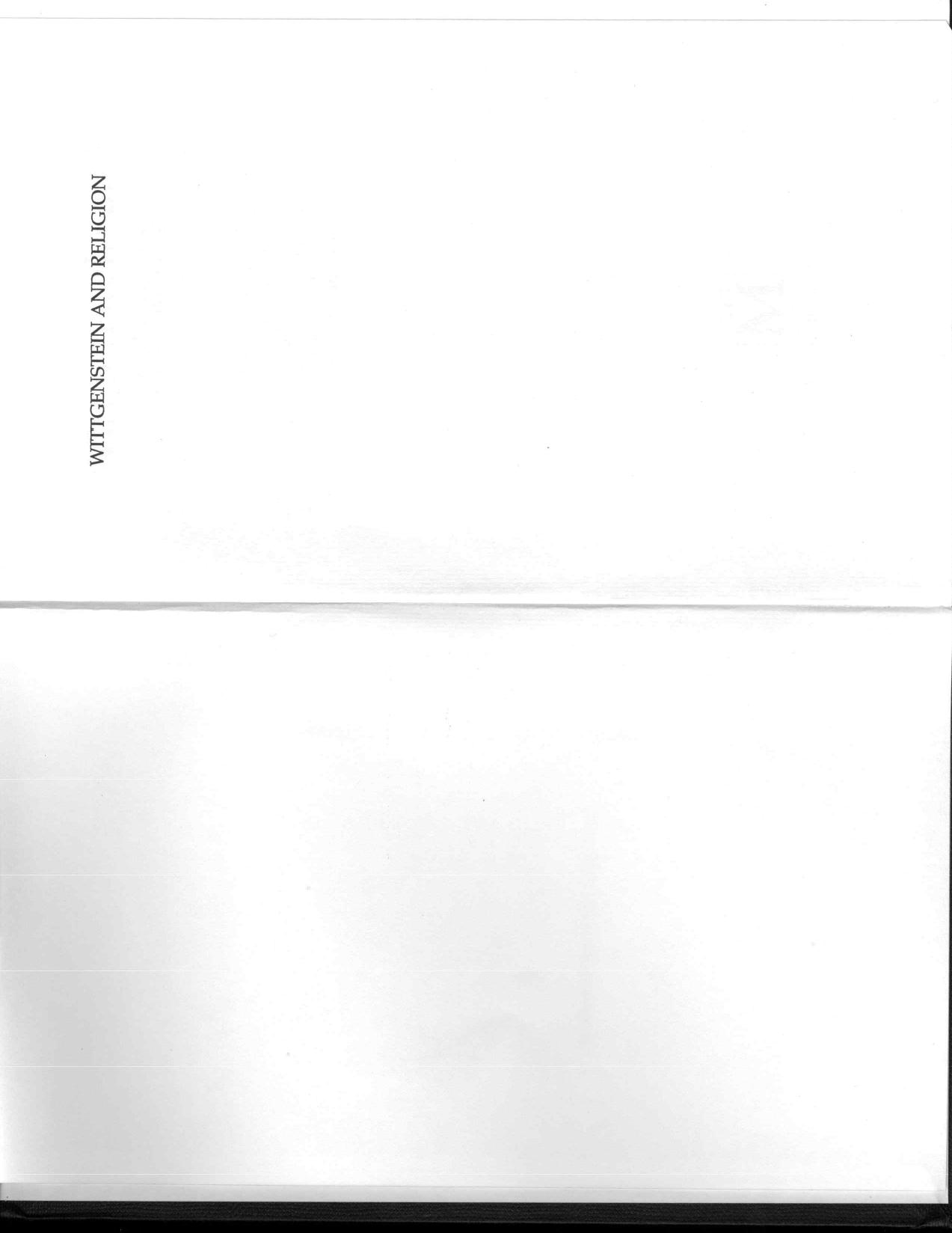 Wittgenstein and Religion (Swansea Studies in Philosophy) by D. Z. Phillips