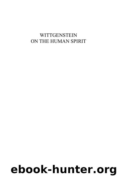 Wittgenstein on the Human Spirit by Yuval Lurie