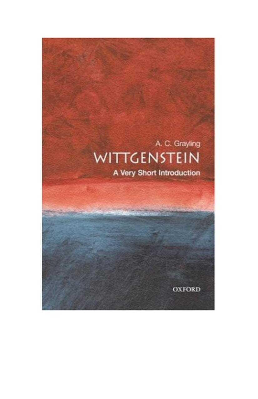 Wittgenstein: A Very Short Introduction by A. C. Grayling