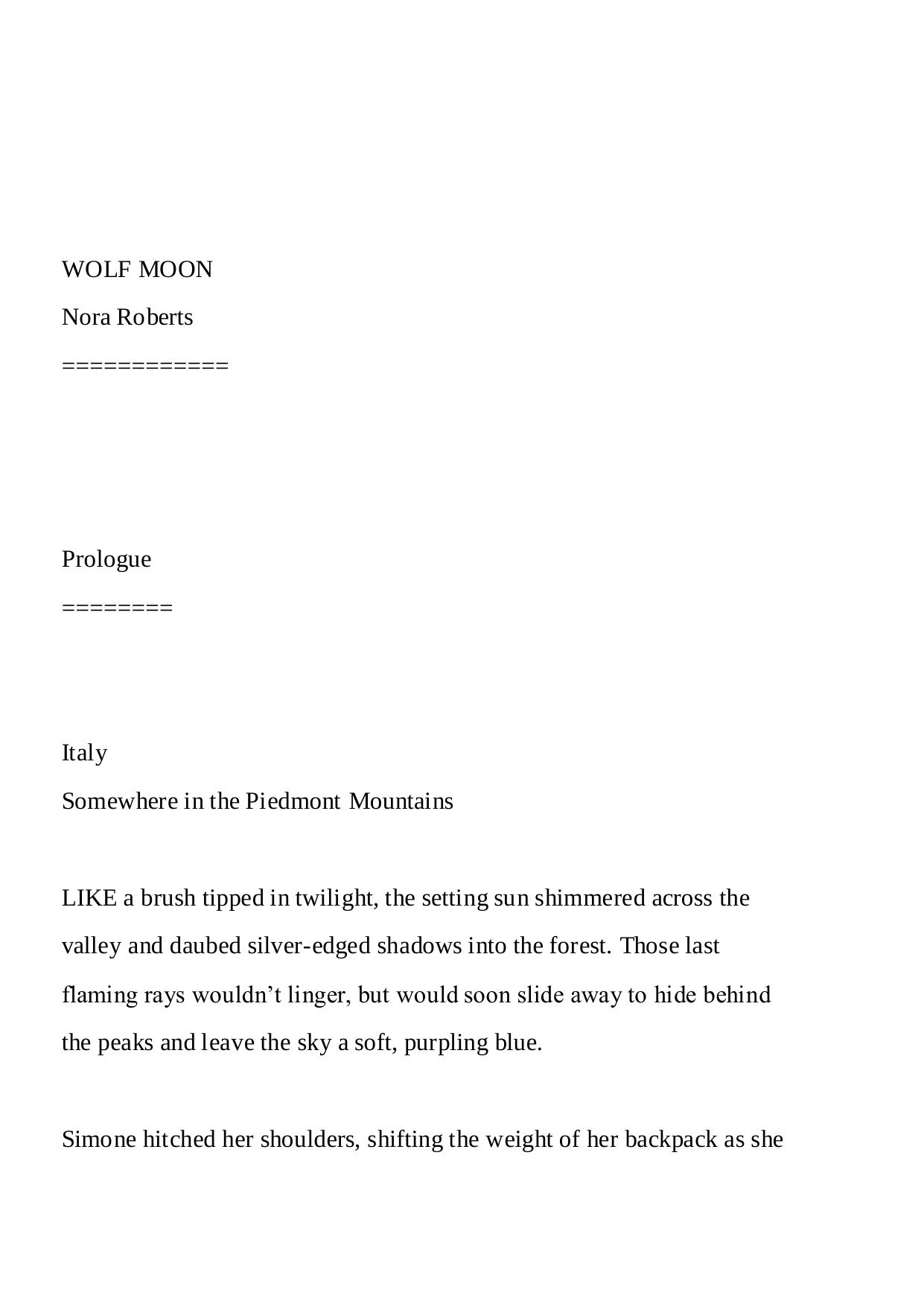 Wolf Moon by Nora Roberts by Nichole Archer