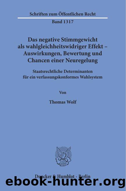 Wolf by Schriften zum Öffentlichen Recht (9783428548507)