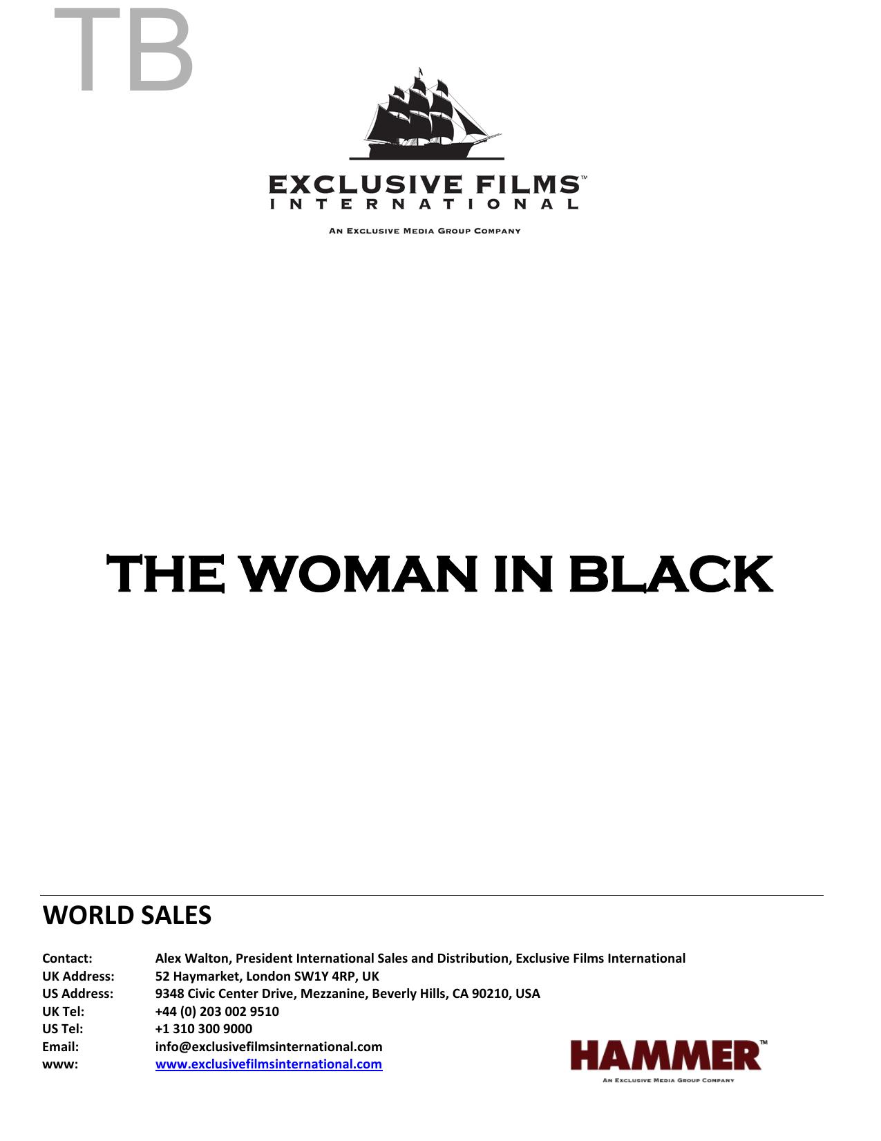 Woman In Black (2012) by Jane Goldman [03.09.10] (Rev) (Sales Draft) by Unknown