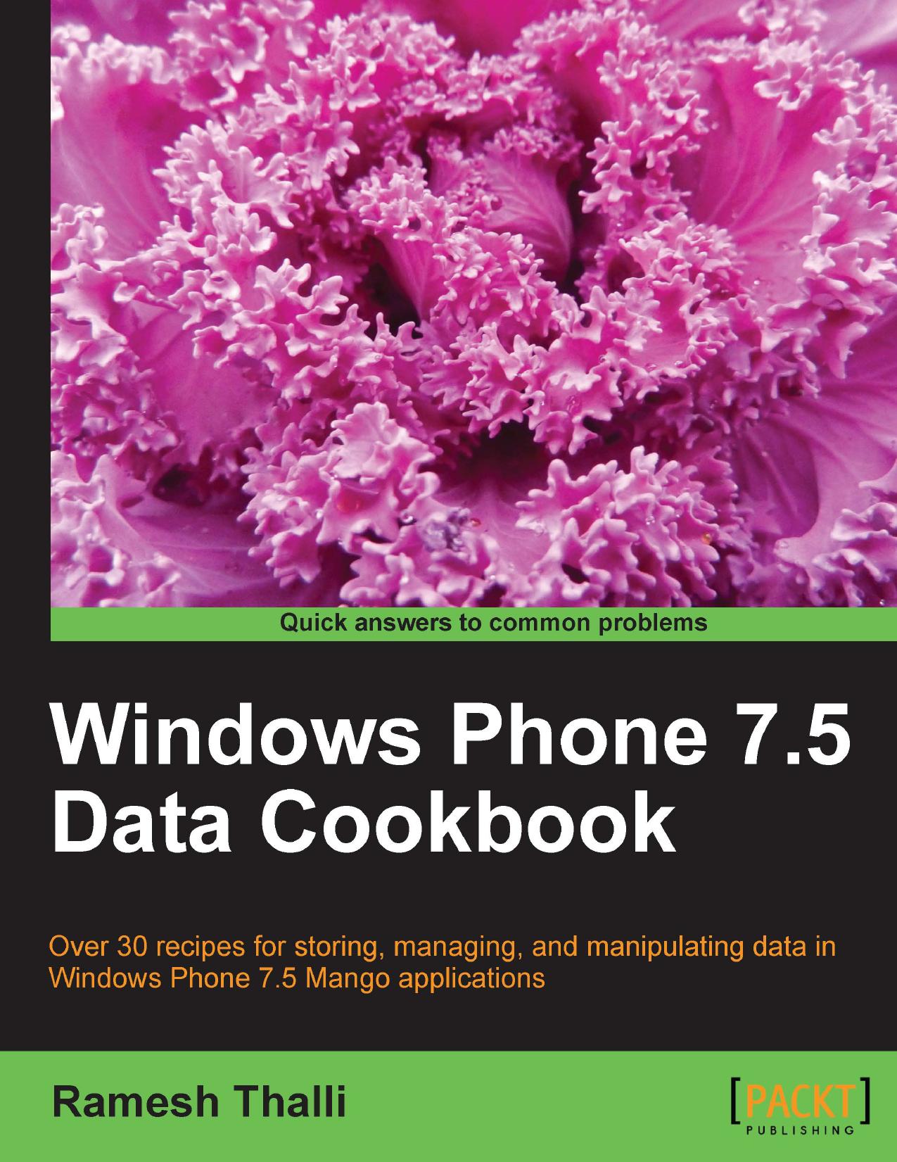 Womdows Phone 7.5 Data Cookbook by Unknown