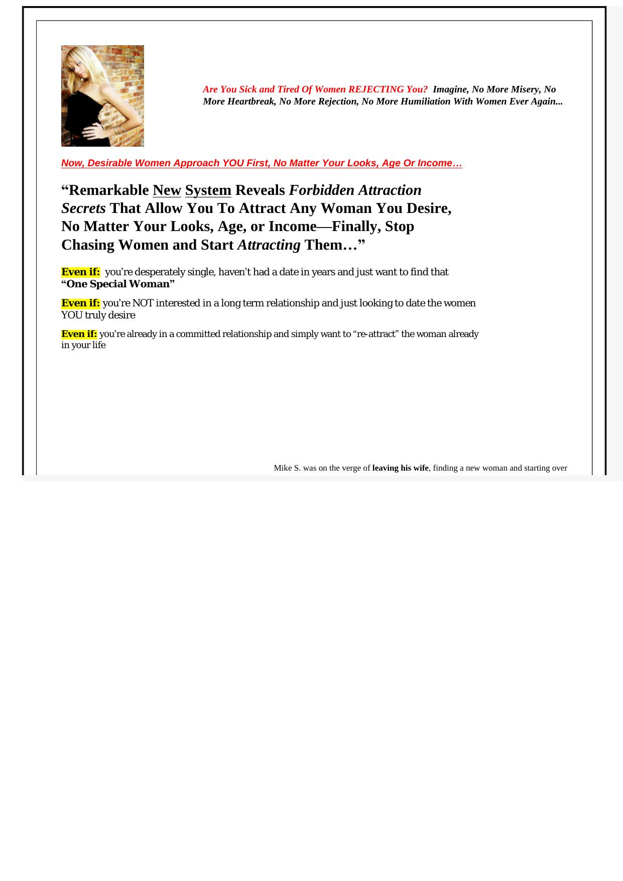 Women Approach You-- No More Rejection. by Best of Kuszter's Collection