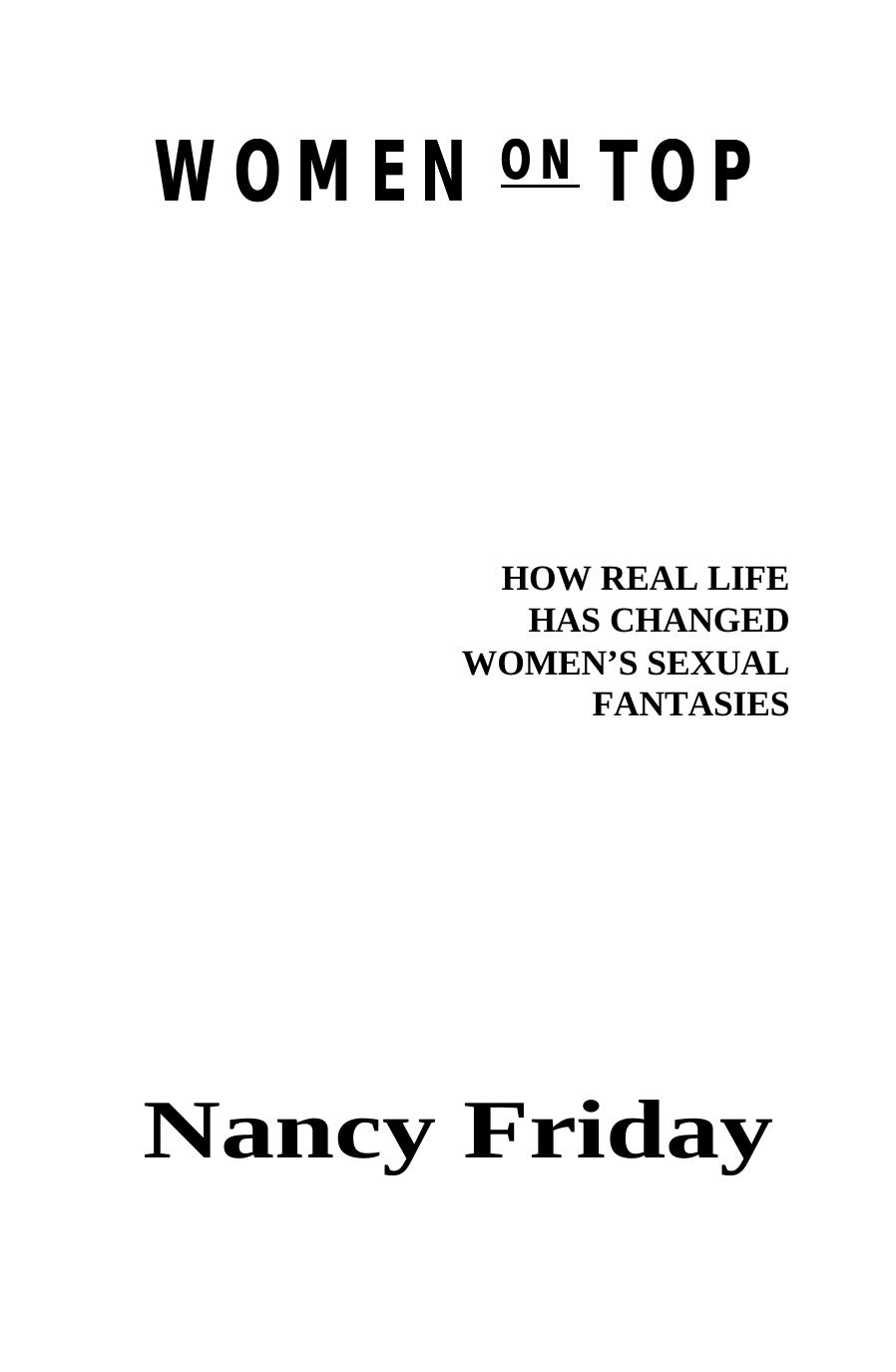 Women On Top by Nancy Friday