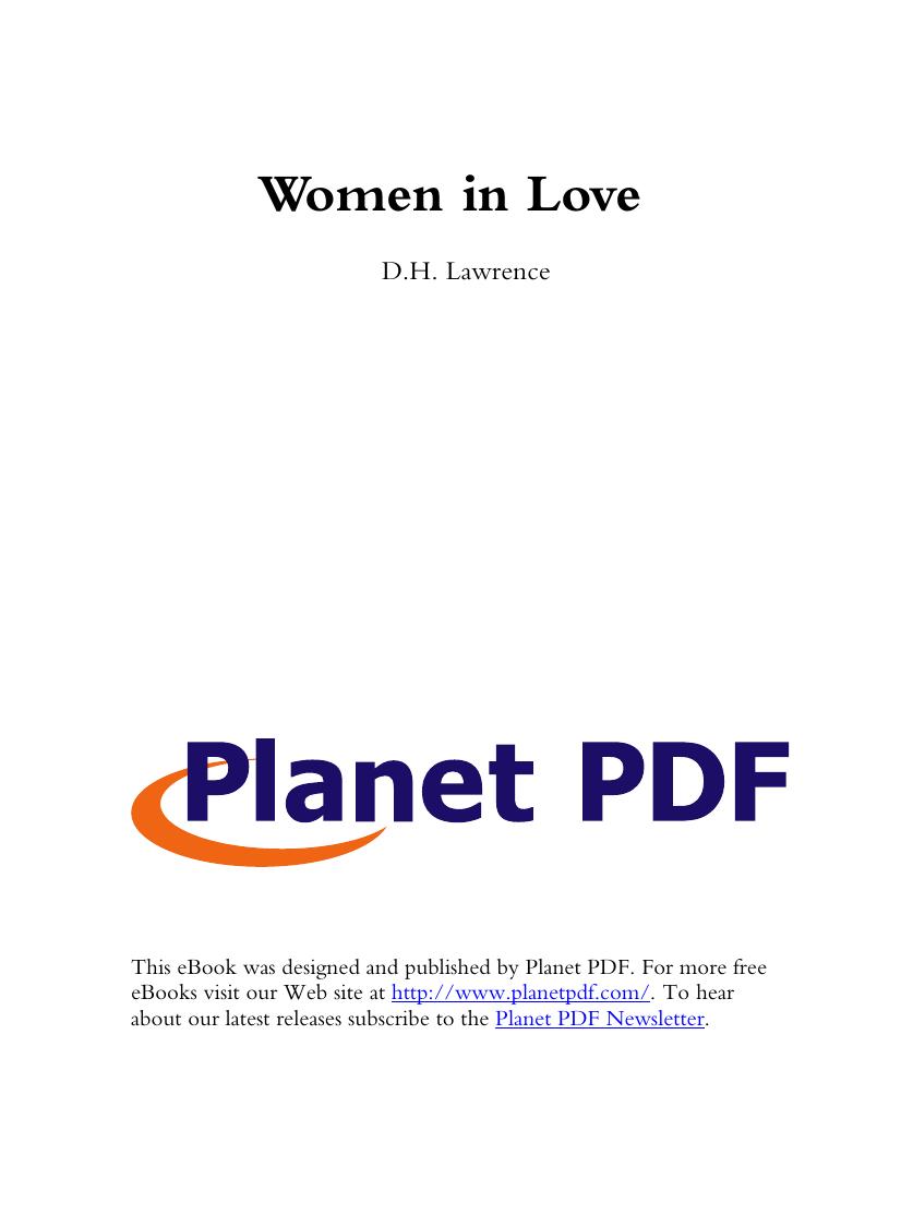 Women in Love by D.H. Lawrence