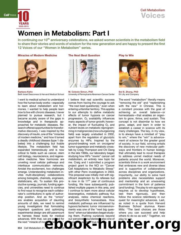 Women in Metabolism: Part I by Unknown