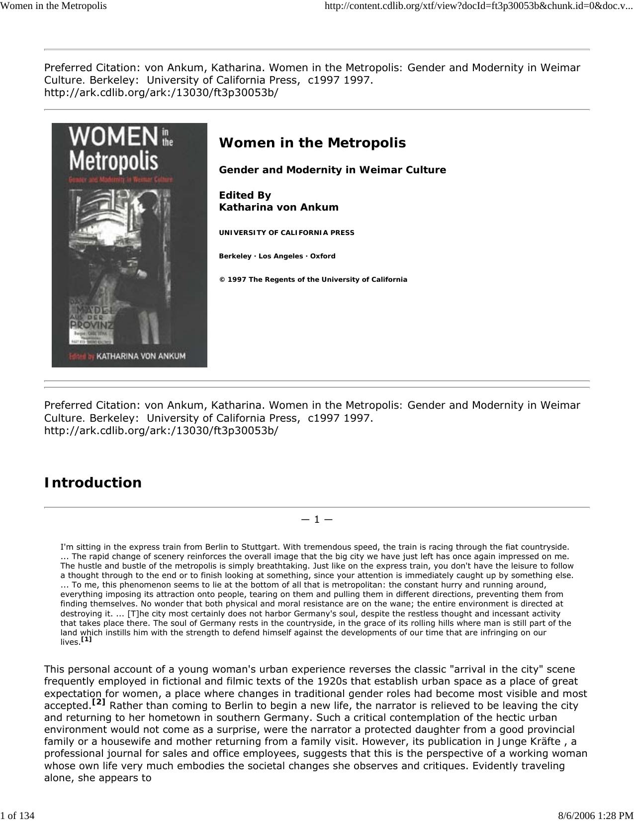 Women in the Metropolis by Master Clark