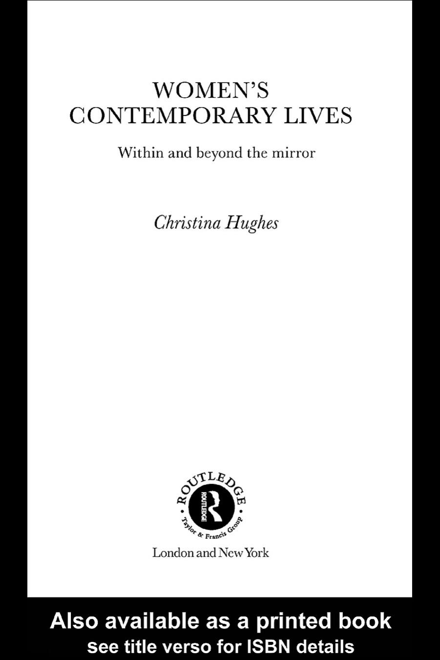 Women's Contemporary Lives: Within and Beyond the Mirror by Dr Chris Hughes